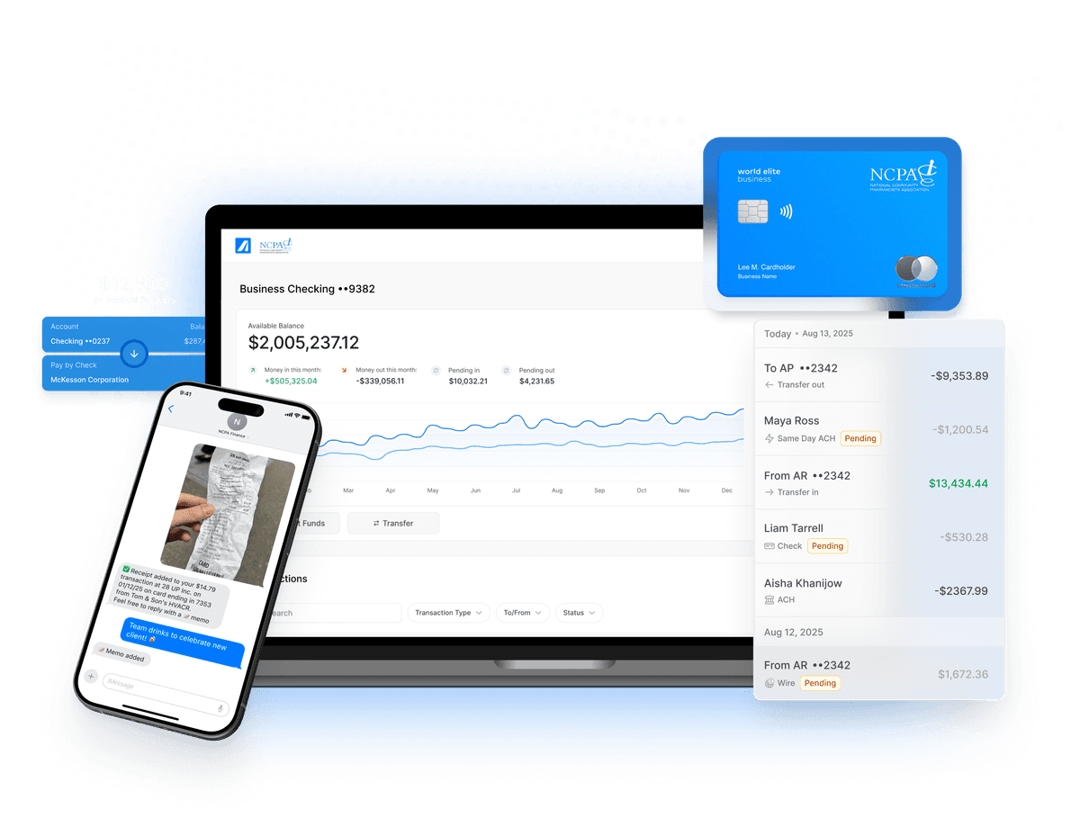 Affiniti cards and dashboards for NCPA members